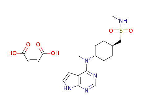 N-methyl-1-{trans-4-[methyl(7H-pyrrolo[2,3-d]pyrimidin-4-yl)amino]cyclohexyl}methanesulfonamide maleate