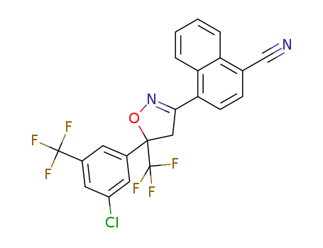 4-(5-(3-chloro-5-(trifluoromethyl)phenyl)-5-(trifluoromethyl)-4,5-dihydroisoxazol-3-yl)-1-naphthalenecarbonitrile